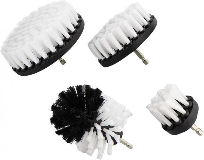 4pc Set Scrubber Drill Attachment Cleaning Brush White Soft Bristle Stiffness 0