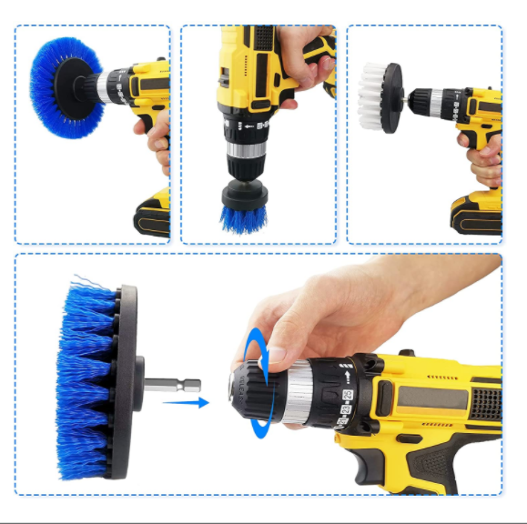 6pcs Power Drill Brush,electric brush for drill car bathroom clean 1