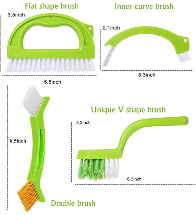 4 In 1 ABS Cleaning Grout Scrubber Brush Tile Joint 5.5in 0