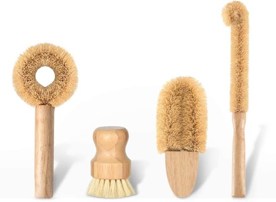 4pcs Set Kitchen Scrub Brush Natural Cleaning 7.09*3.15cm