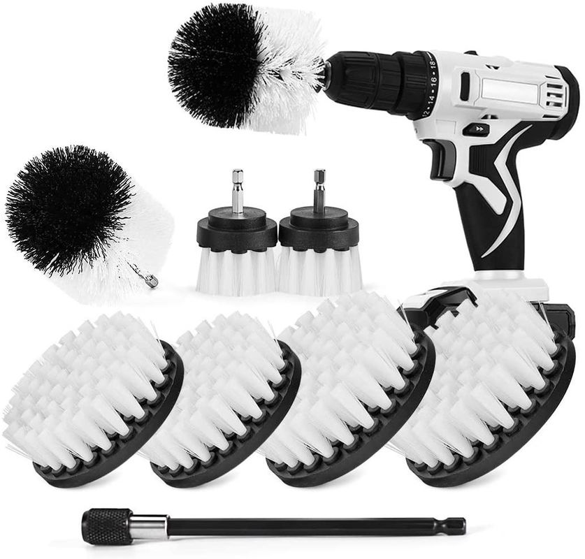 quality ISO9001 White Drill Scrubber Brush Set 0.15mm Filament Diameter factory