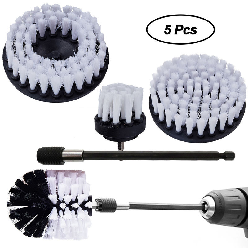 5Pcs/Set Power Scrubber Drill Brush Car Cleaning Brush For Glass Tire Wheel Rim Cleaning Detailing Brushes