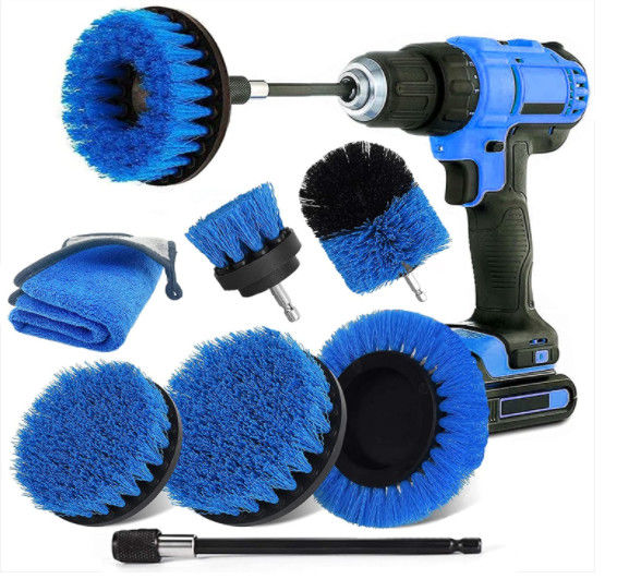 Brush attachment drill set 8 pieces,Drill Scrubber Brush for cordless screwdriver