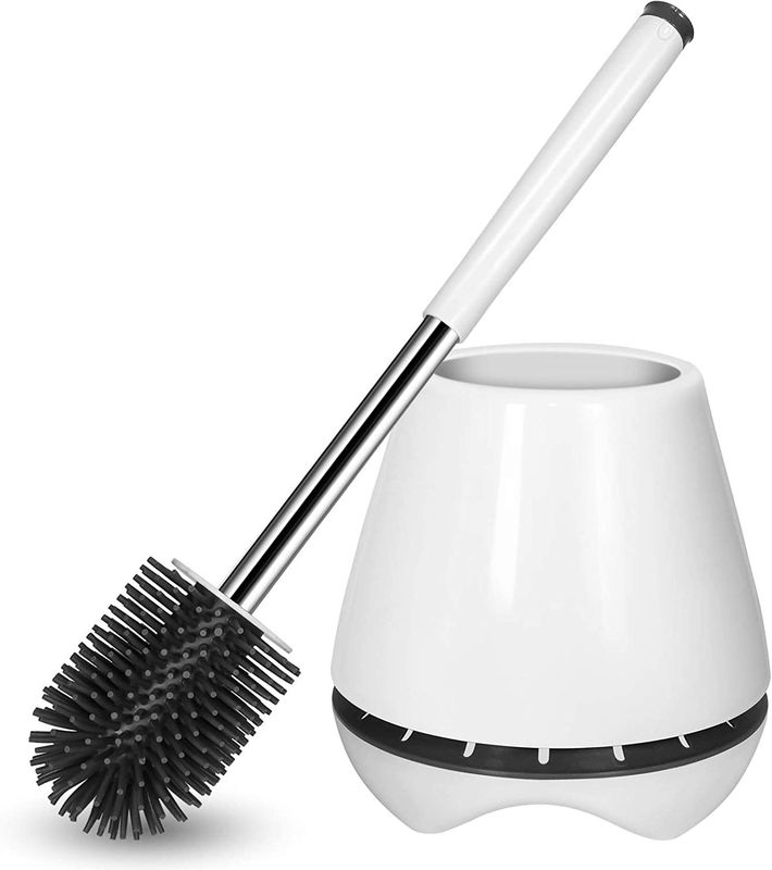 Good price 6.7*6.7*7.3 Toilet Brush Holder Set With Tweezers Cleaning 10.9 Ounces online