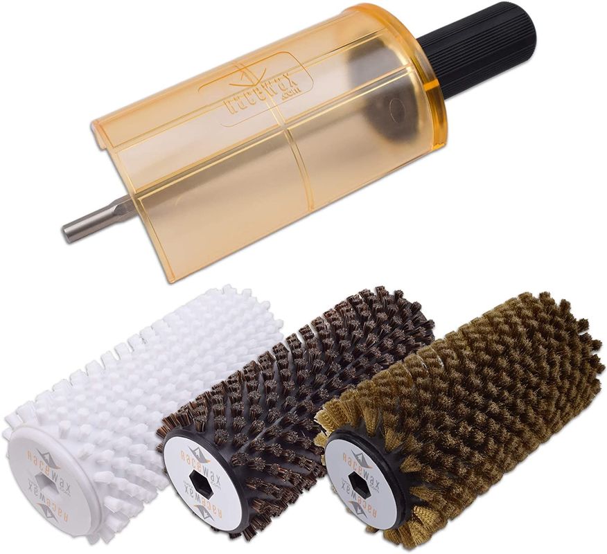 Good price 120mm Snowboard Ski Wax Brush Roto Brush Kit Snap Out Quick Change Axle 3 Pieces online
