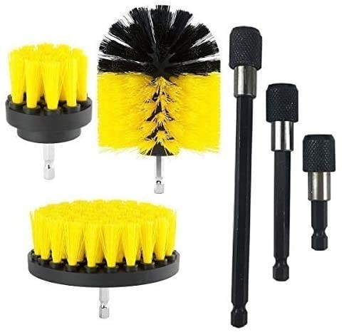 3 Pieces Power Drill Cleaning Brush 6 Inch Extend For Wooden Floors Corners