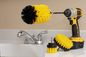 Yellow Power Scrubber Drill Brush 3 Piece Kit For Cleaning