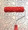 7" DIY Patterned Paint Roller Rubber Texture With Plastic Handle